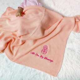 Personalized Baby Blanket - Virgin Mary Embroidery Knit Custom Name Catholic Baptism Gift - thumbnail 2
