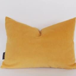 Velvet Mustard Lumbar Pillow Cover Decorative Throw Pillow, All Sizes - thumbnail 3