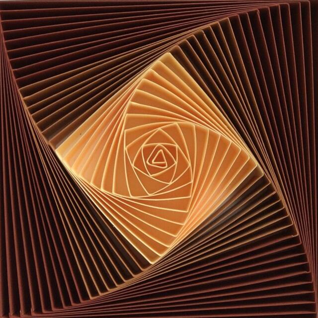 Brown Quilling Art 3D Spiral Paper Wall Hanging - image 1