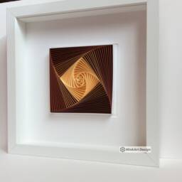 Brown Quilling Art 3D Spiral Paper Wall Hanging - thumbnail 4