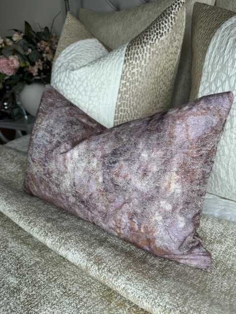 Luxury Pillow Cover, Rectangle Pink Purple Cushion Double Sided, Sofa Bed Cover - image 1