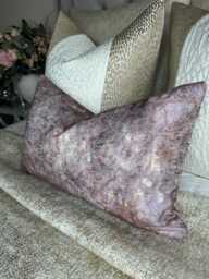 Luxury Pillow Cover, Rectangle Pink Purple Cushion Double Sided, Sofa Bed Cover - thumbnail 1