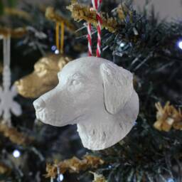 Golden Retriever Dog Head Ornament Handcrafted Tree Decor - thumbnail 2