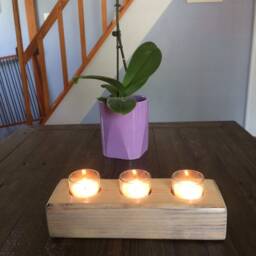 Wood Candleholder - thumbnail 2