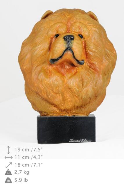 Chow Chow, Dog Marble Statue, Painted, Limited Edition, Make Your Own Artdog - image 1