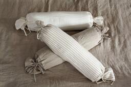 Linen Bolster Cover - Roller Pillow Cover Massage Daybed Bolster Natural Sofa - thumbnail 2