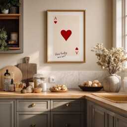 How Lucky Are We, Ace Playing Card Print. Bedroom Wall Art. Valentine's Day Feeling Poster, Kitchen Home Decor. Trendy Apartment - thumbnail 2