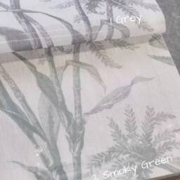 Paolo Print Sheer Curtain, Floral Jungle Custom Linen Drapes, Livingroom Washable 1Pc - thumbnail 2
