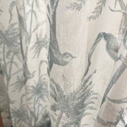 Paolo Print Sheer Curtain, Floral Jungle Custom Linen Drapes, Livingroom Washable 1Pc - thumbnail 3