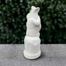 Fantasy Boy With Fish Statue Concrete Children Sculpture Garden & Home Decoration Front Door Ornament Handmade Memorial - thumbnail 4