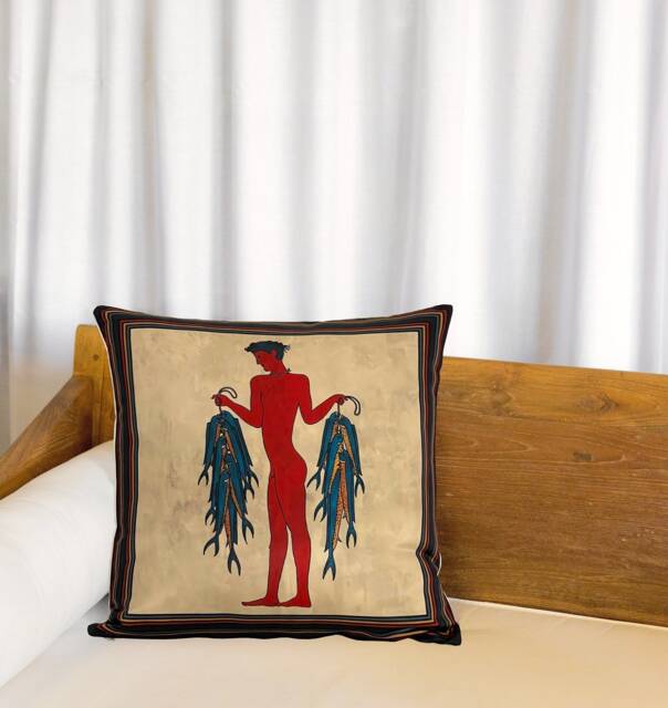 Fisherman Throw Pillow Cover Luxury Satin, Coastal Decor - 20x20 - image 1