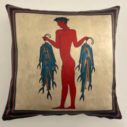 Fisherman Throw Pillow Cover Luxury Satin, Coastal Decor - 20x20 - thumbnail 3