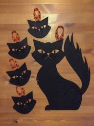 Black Cats Halloween Wall Decoration