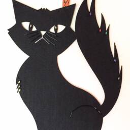 Black Cats Halloween Wall Decoration - thumbnail 2