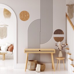 Boho Arch Wall Decal, Modern Shape & Line Art Sticker For Nursery Decor - thumbnail 3