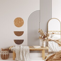 Boho Arch Wall Decal, Modern Shape & Line Art Sticker For Nursery Decor - thumbnail 2