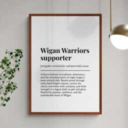 Wigan Warriors Supporter Funny Definition Sport Rugby Gift Wall Art Print - thumbnail 2