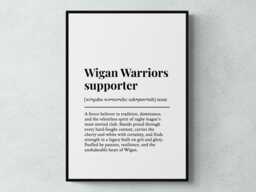 Wigan Warriors Supporter Funny Definition Sport Rugby Gift Wall Art Print - thumbnail 1