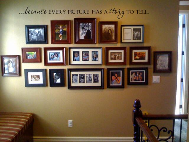 Because Every Picture Has A Story To Tell Vinyl Wall Decal Lettering Decor - image 1
