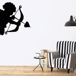 Wall Vinyl Decal Cupid Bow & Arrow Love Romance Couples Romantic Bedroom Modern Art Decor - #2106Dn - thumbnail 2