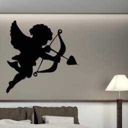 Wall Vinyl Decal Cupid Bow & Arrow Love Romance Couples Romantic Bedroom Modern Art Decor - #2106Dn - thumbnail 3