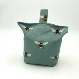 Bee, Teal Door Stop, Sophie Allport Room Decor, Filled - thumbnail 1