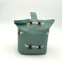 Bee, Teal Door Stop, Sophie Allport Room Decor, Filled - thumbnail 3