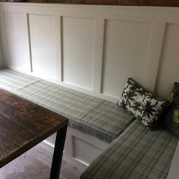Custom Bench Cushion, Boxed Pad, Dining Made To Measure, Bespoke Sizes, Kitchen Request Quote For Price - thumbnail 3