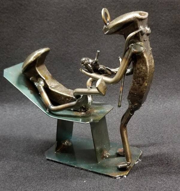 Ob Gyn - Metal Art Obstetrician Figurine Railroad Spike Art Gift - image 1