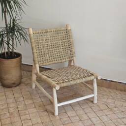 Moroccan Armchair With Palm Leaf Cord - thumbnail 4