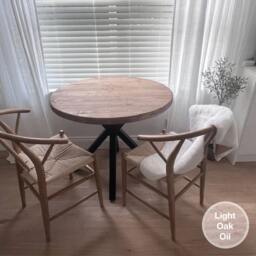 Round Table Tops/ Any Size & Colour/ Top/ Circle Table Top/ Round Dining Top Only/ Reclaimed Wood - thumbnail 3