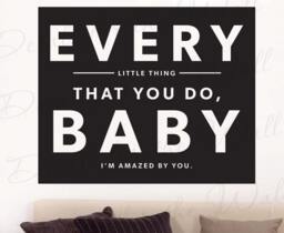 Every Little Thing Baby Amazed By You Lonestar Tim Mcgraw Country Music Love Marriage Husband Wife Couple Bedroom Wall Art Vinyl Decal Q70 - thumbnail 1
