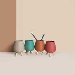Pencil Pots, Desk Organizer Made With Recycled Wood, Idea For Office Accessories, Storage & Decoration, Scandinavian Design, Gift Home - thumbnail 2