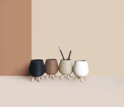 Pencil Pots, Desk Organizer Made With Recycled Wood, Idea For Office Accessories, Storage & Decoration, Scandinavian Design, Gift Home