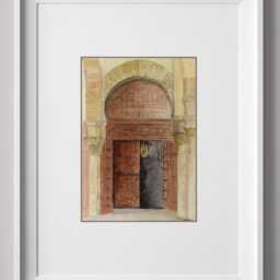Tunisian Door Watercolor Print - Signed A4 Wall Art - thumbnail 2