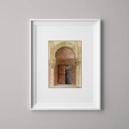 Tunisian Door Watercolor Print - Signed A4 Wall Art - thumbnail 1