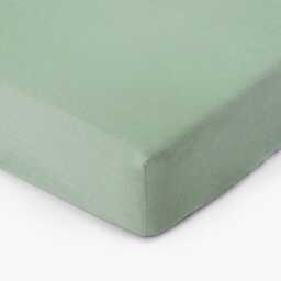 Matcha Green Linen Fitted Sheet - Soft Bedding Queen King Deep Pocket Bed Stonewashed Moisture Wicking Oeko European - thumbnail 2