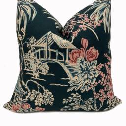 Brunshwig & Fils Tongli Midnight Cushion Cover Pillow Double Sided - thumbnail 2