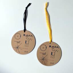 Nasa Voyager Golden Record Christmas Tree Ornament, Metallic Gold, Laser Engraved Decoration. Celebrate The Missions This Christmas - thumbnail 2