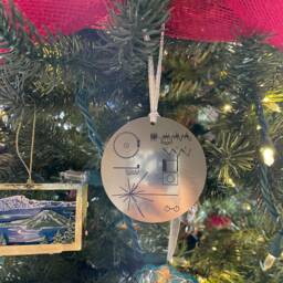 Nasa Voyager Golden Record Christmas Tree Ornament, Metallic Gold, Laser Engraved Decoration. Celebrate The Missions This Christmas - thumbnail 3