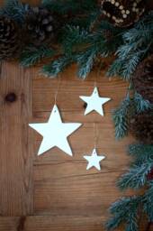 Christmas Hanging Porcelain Star Decorations