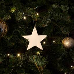 Christmas Hanging Porcelain Star Decorations - thumbnail 3