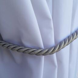 "1 Large Handmade Silver Window Treatment Home Decor Curtain Tie Drapery Pull Back Cord/Rope 36"" Long/ 1/2" - thumbnail 2
