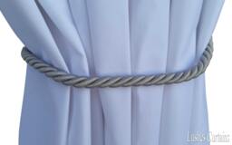 "1 Large Handmade Silver Window Treatment Home Decor Curtain Tie Drapery Pull Back Cord/Rope 36"" Long/ 1/2"