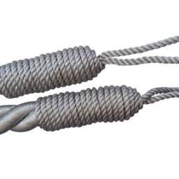 "1 Large Handmade Silver Window Treatment Home Decor Curtain Tie Drapery Pull Back Cord/Rope 36"" Long/ 1/2" - thumbnail 3