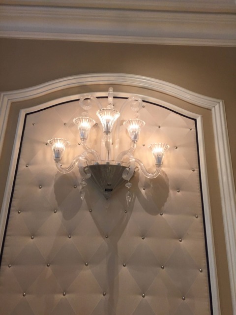 Sconces , Applique Or Wall Lamp, in Murano Blown Glass, Crystal Color & Replacements Spare Parts For Chandeliers By Venini, in Glass