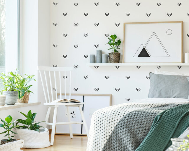 Arrow Wall Decals - Geometric Decor, Nursery Decals, Kids Room Scandinavian Art, Triangle - image 1