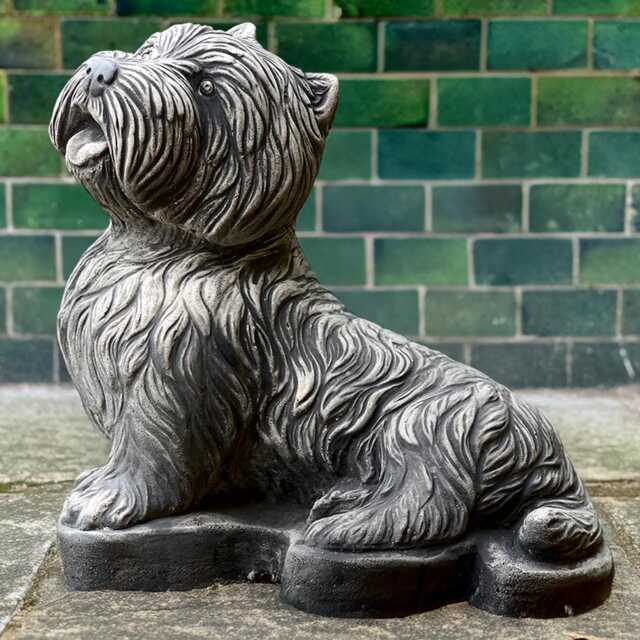 Stone Yorkie Sculpture Concrete Westie Dog Figurine Garden Statue Outdoor Terrier Ornament Memorial Decoration Lover Gift - image 1