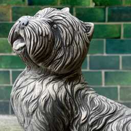 Stone Yorkie Sculpture Concrete Westie Dog Figurine Garden Statue Outdoor Terrier Ornament Memorial Decoration Lover Gift - thumbnail 2