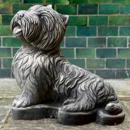 Stone Yorkie Sculpture Concrete Westie Dog Figurine Garden Statue Outdoor Terrier Ornament Memorial Decoration Lover Gift - thumbnail 1